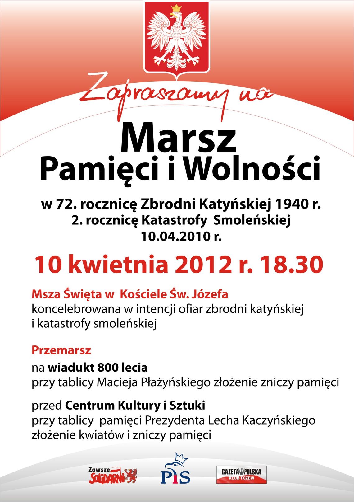 Dzisiaj Marsz Pamięci i Wolności