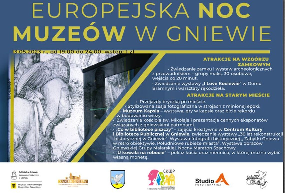 Europejska Noc Muzeów w Gniewie m.in spotkanie z pisarką, wystawy i 30 lat rekonstrukcji historycznych