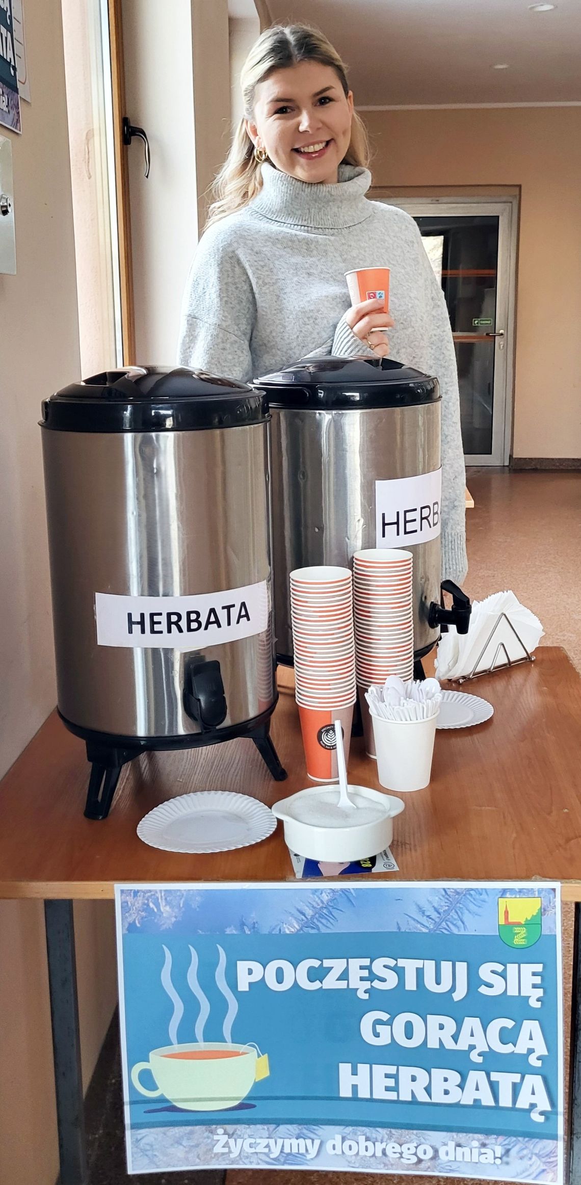 Fantastyczny pomysł pracowników Urzędu Gminy w Zblewie. Zapraszają na gorącą, rozgrzewającą herbatę
