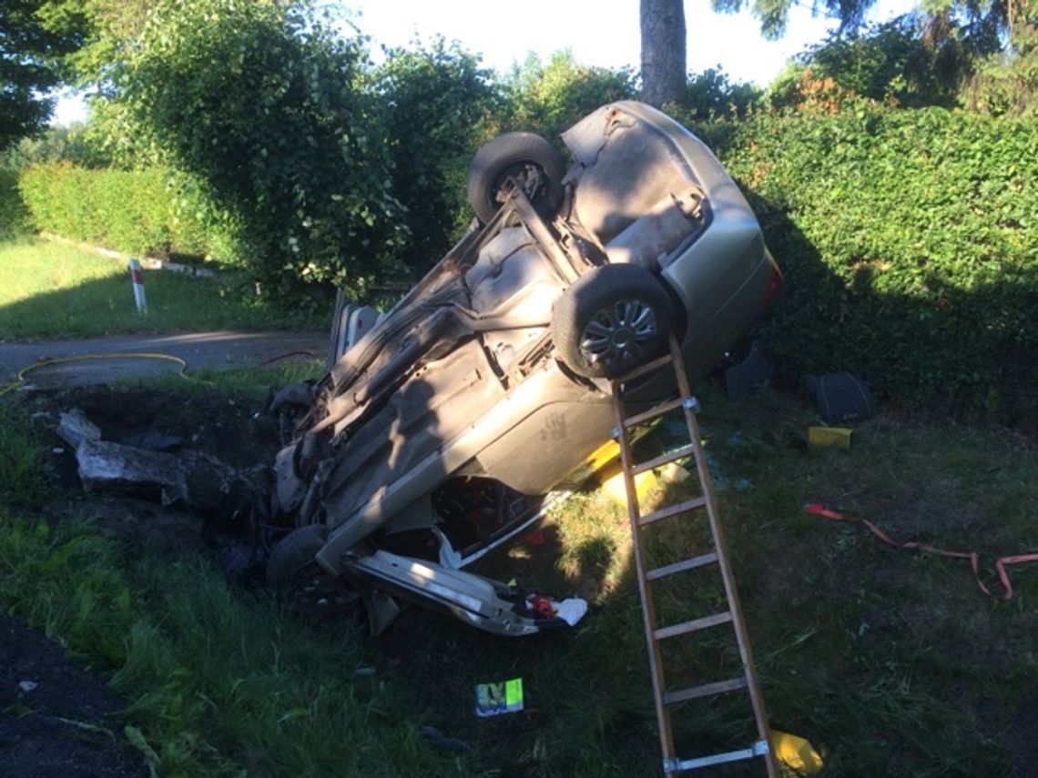 Fatalne zderzenie w Narkowach! Ranny zabrany śmigłowcem Fatalne zderzenie w Narkowach! Ranny zabrany śmigłowcem