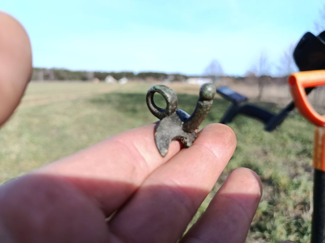 [FOTO] Niezwykłe znalezisko w okolicach Osiecznej! Detektoryści odkryli rzymski amulet oraz monety