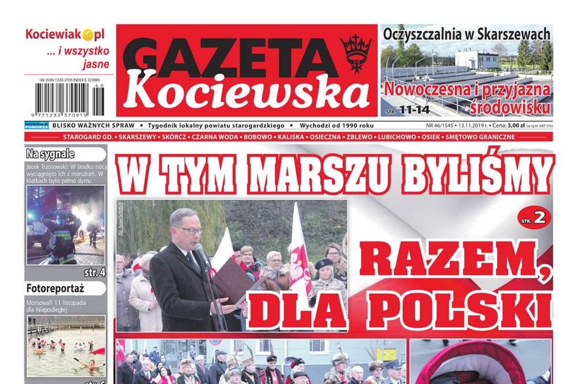 Gazeta Kociewska. Nowy numer (46/1545) i zmiana w Redakcji 