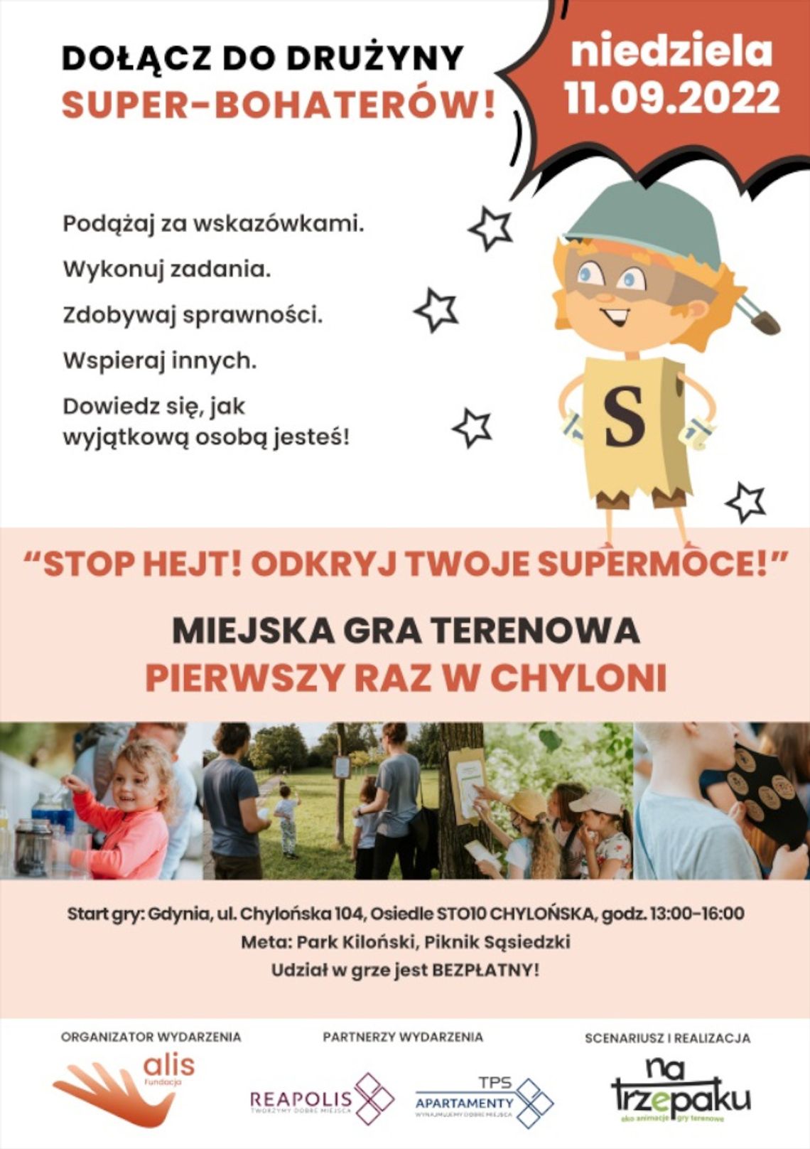 Gra Terenowa „STOP HEJT – Odkryj Twoje Supermoce”!