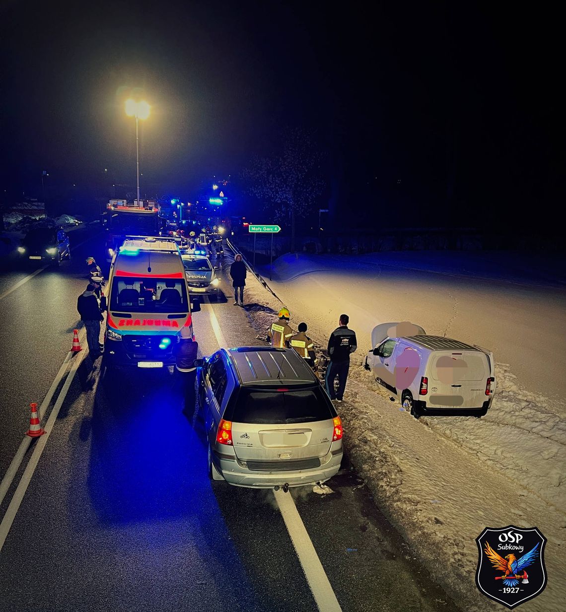 Groźny wypadek na DK91 w Subkowach. Jedna osoba trafiła do szpitala