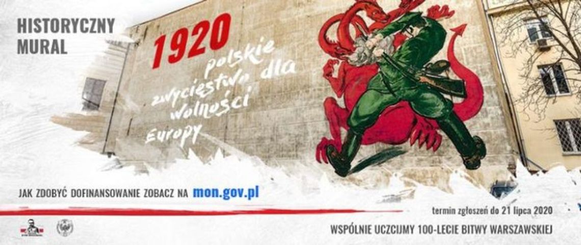 Historyczny Mural - 1920 polskie zwycięstwo dla wolności Europy