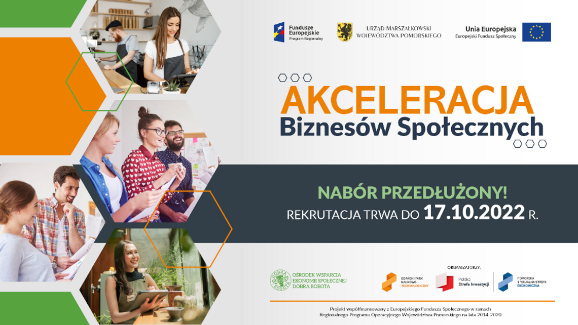 Istnieje możliwość zgłoszenia się do Akceleracji Biznesów Społecznych