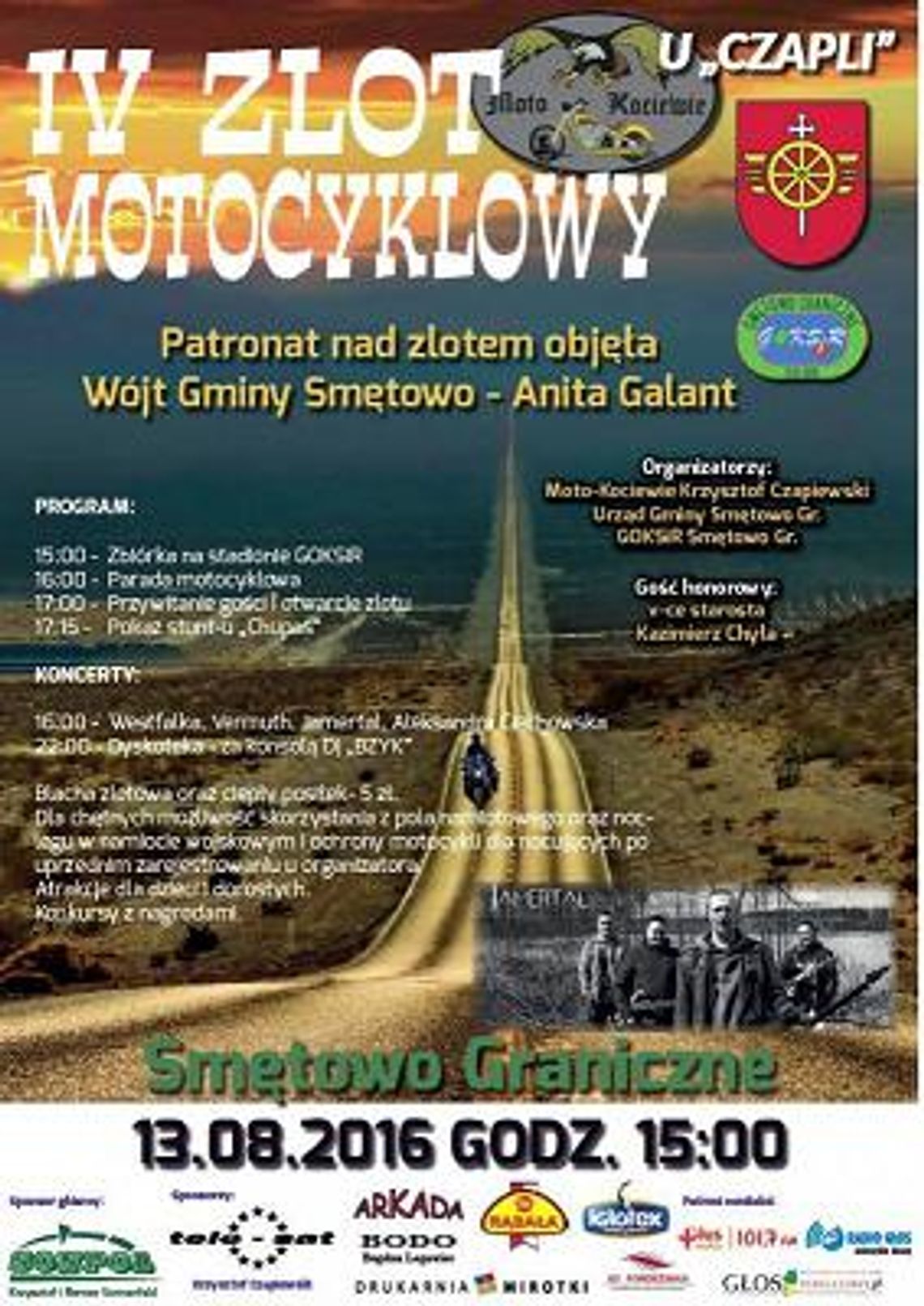 IV Zlot Motocyklowy  u „Czapli” już w najbliższą sobotę! 