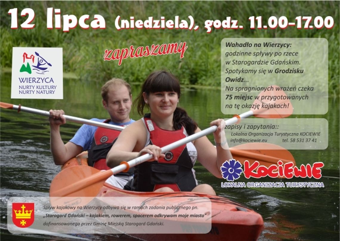 "Kajakiem lub rowerem" - spędź aktywnie niedzielę z LOT Kociewie "Kajakiem lub rowerem" - spędź aktywnie niedzielę z LOT Kociewie