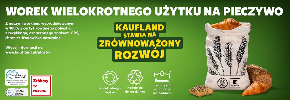 Kaufland wprowadza woreczki wielokrotnego użytku na pieczywo