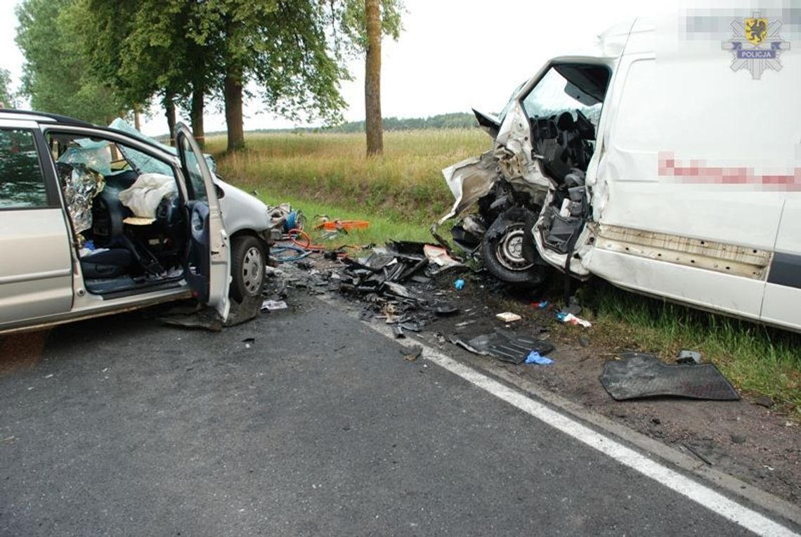Kierowca sharana zginął na miejscu w wypadku pod Rychnowami Kierowca sharana zginął na miejscu w wypadku pod Rychnowami