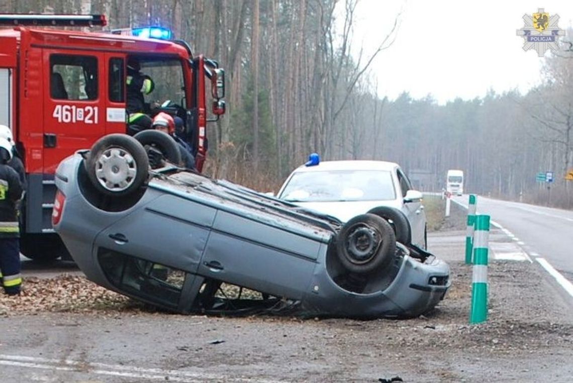 Kolizja na drodze krajowej 55