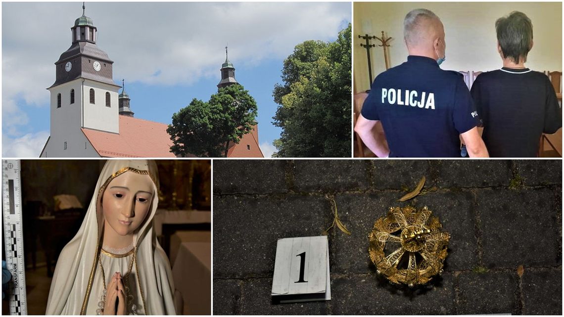 Kradzież złotej korony z figurki Matki Boskiej w kościele w Wielu