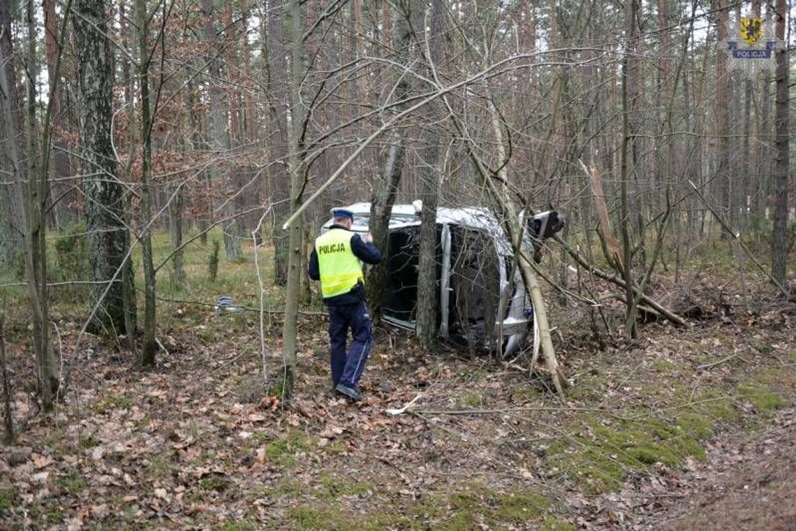 Leśnymi drogami próbował uciec z miejsca wypadku