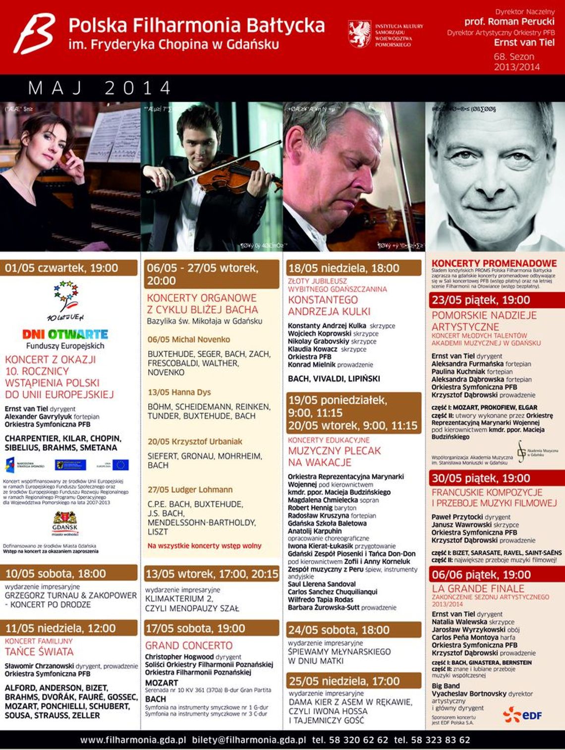Majowe wydarzenia w Filharmonii Majowe wydarzenia w Filharmonii