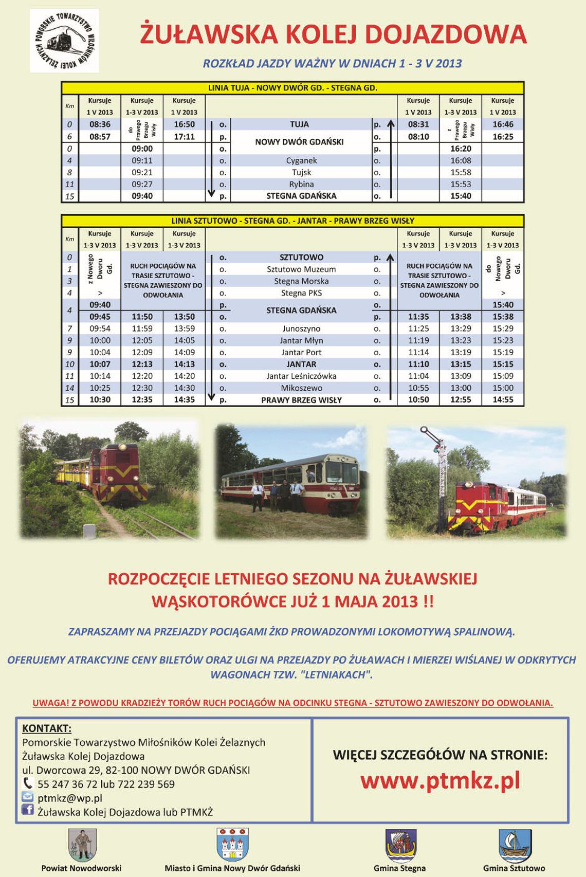 Majówka w kolejce wąskotorowej Majówka w kolejce wąskotorowej