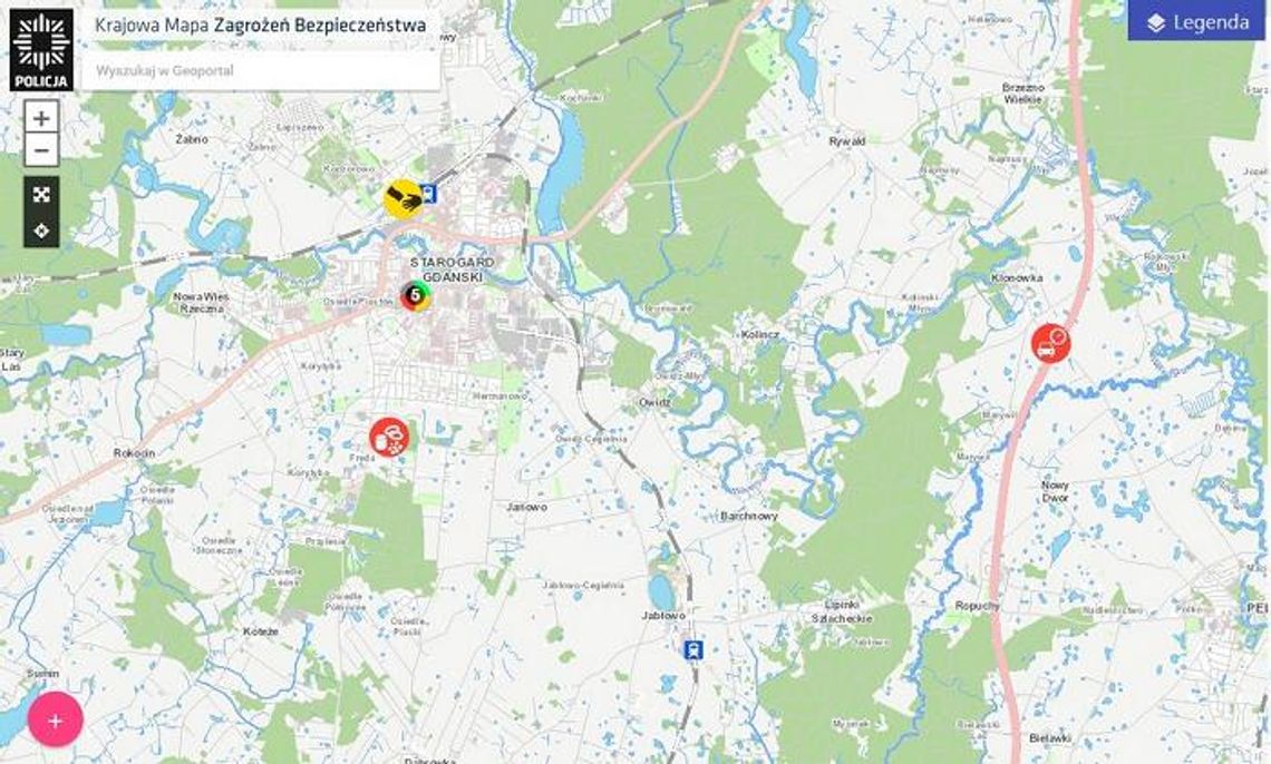 Mapa zagrożeń w powiecie starogardzkim. Sprawdźcie gdzie jest niebezpiecznie! Mapa zagrożeń w powiecie starogardzkim. Sprawdźcie gdzie jest niebezpiecznie!