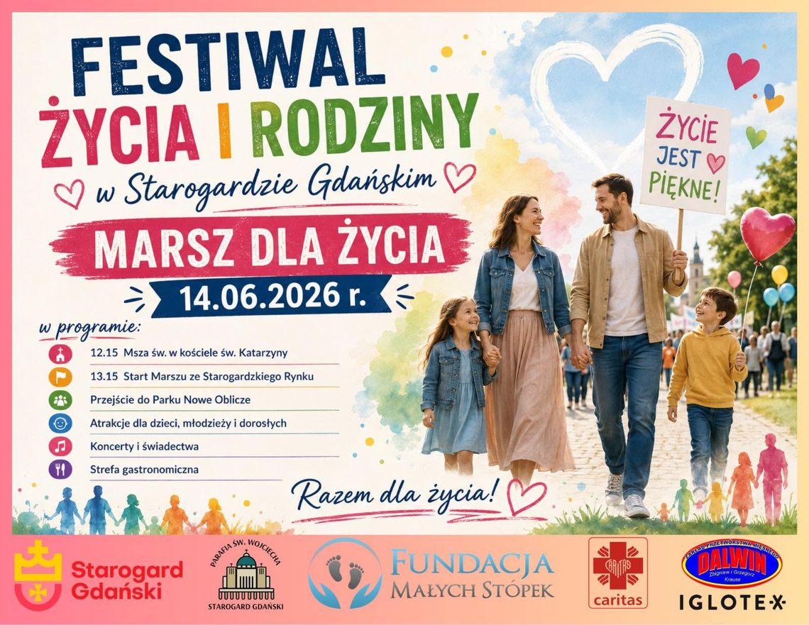 Marsz dla Życia już 14 czerwca w Starogardzie! Marsz dla Życia już 14 czerwca w Starogardzie!