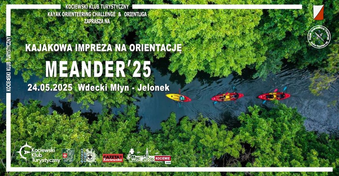 Meander '25 - Kajakowy Rajd na Orientację! Zawody już jutro w pobliżu Wdeckiego Młyna