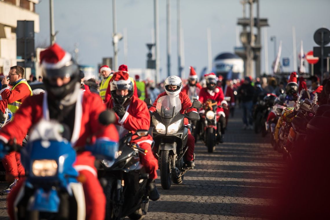 Mikołaje na motocyklach w Gdyni