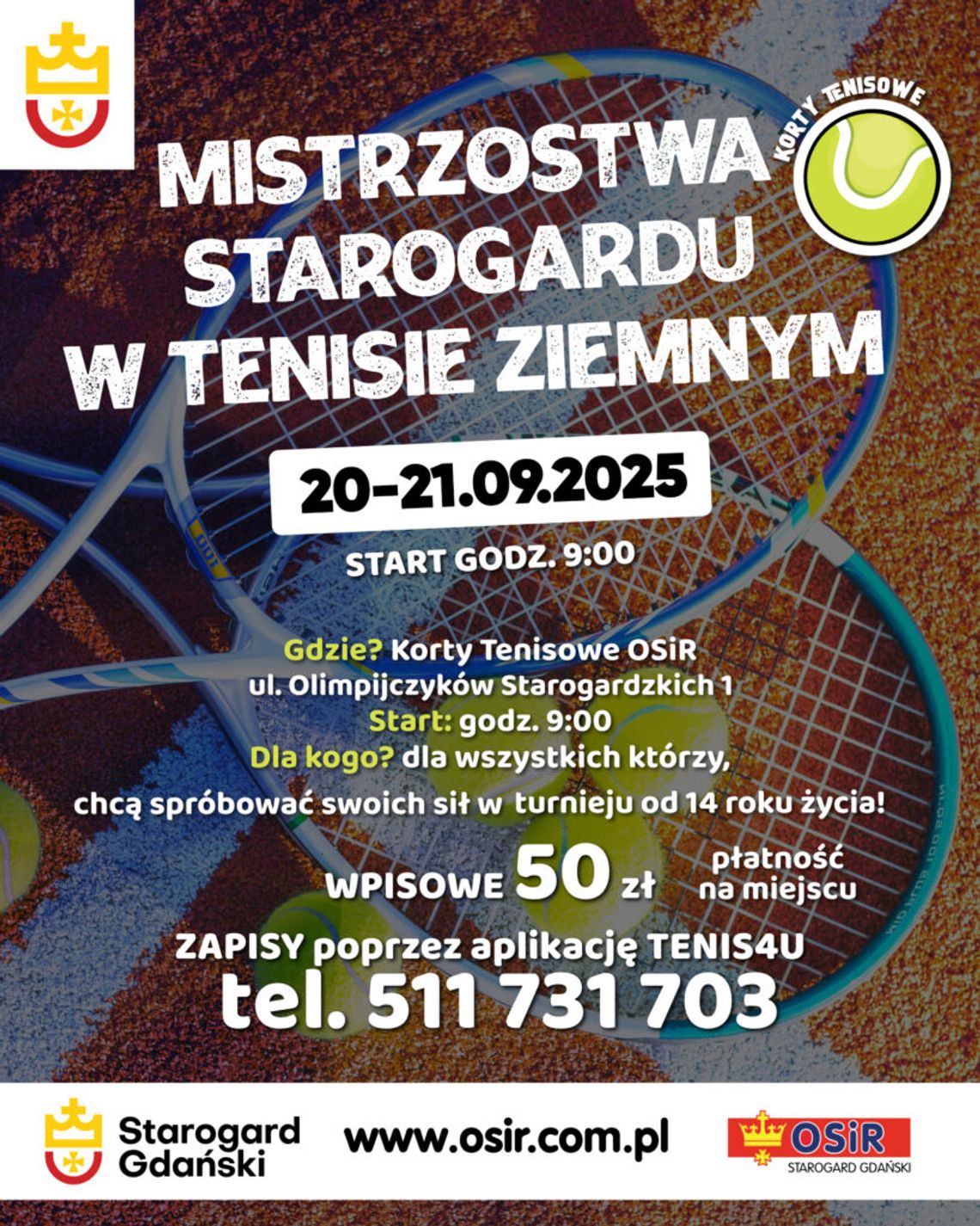 Mistrzostwa Starogardu w Tenisie Ziemnym – sportowe emocje już we wrześniu! Mistrzostwa Starogardu w Tenisie Ziemnym – sportowe emocje już we wrześniu!