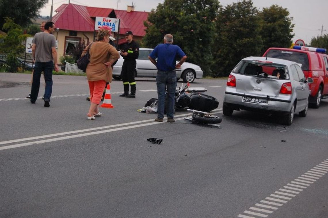 Motocyklista ranny w wypadku na „jedynce”