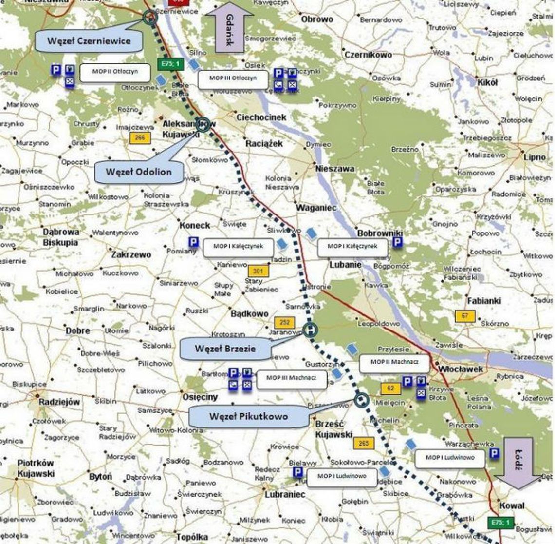 Na majówkę na Pomorze A1 już ciurkiem z Łodzi i Warszawy Na majówkę na Pomorze A1 już ciurkiem z Łodzi i Warszawy