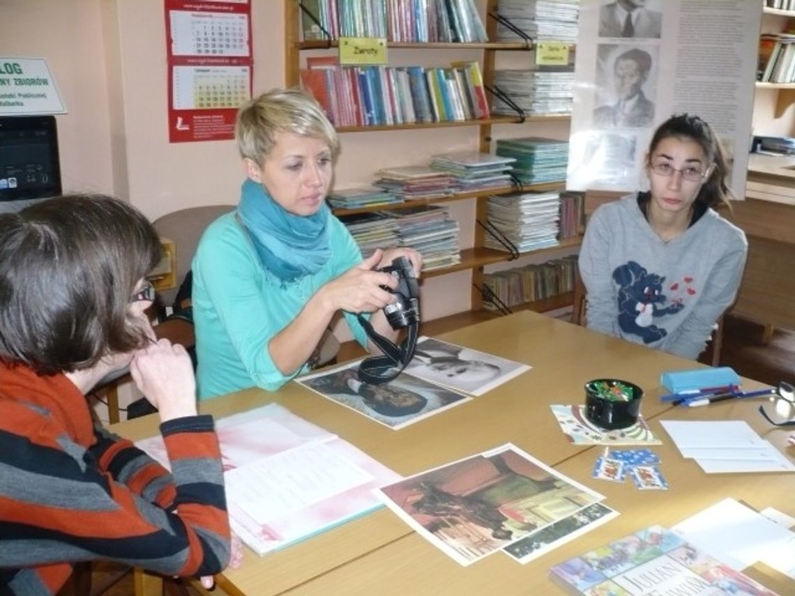 Na zajęciach w bibliotece