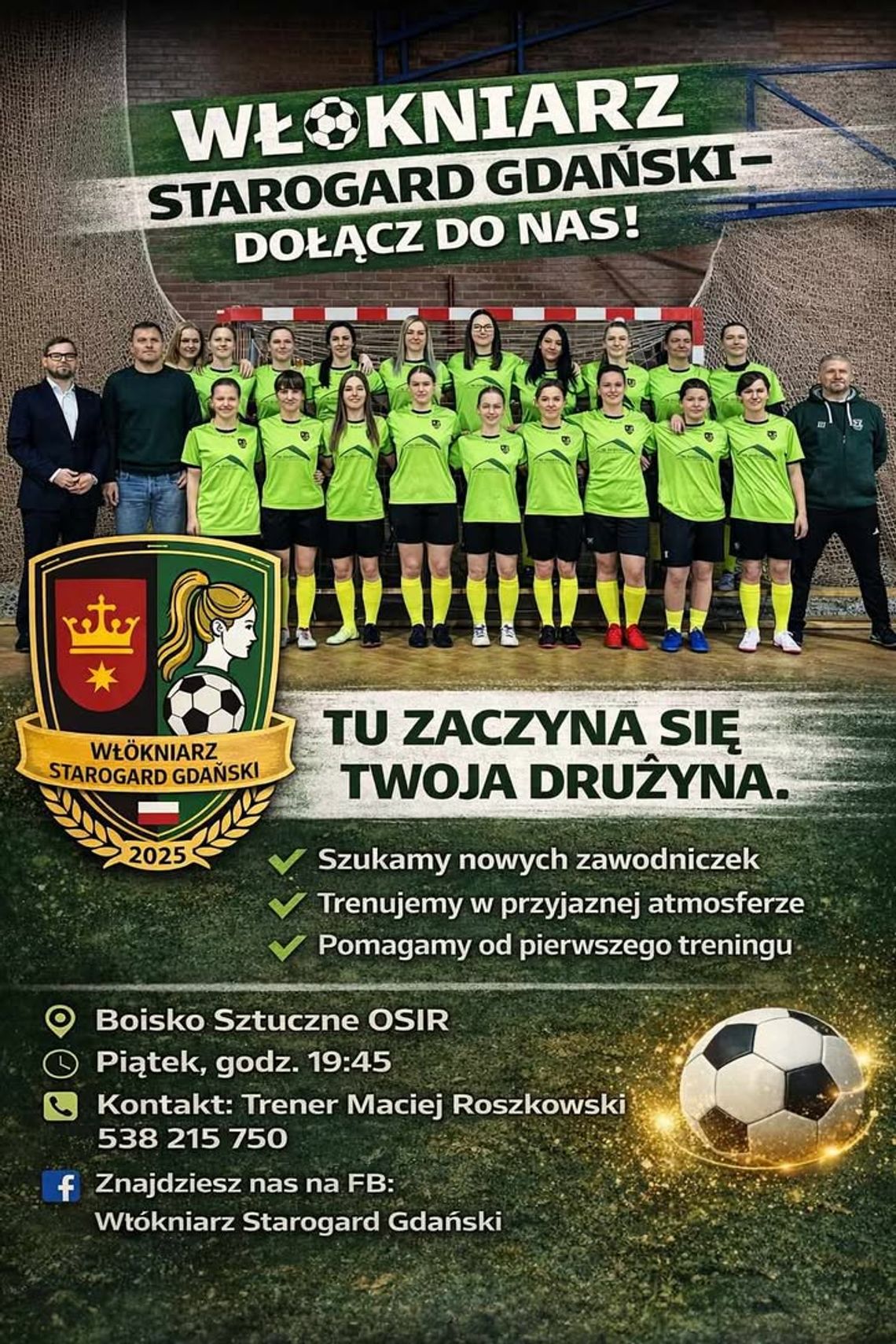 Nabór do kobiecej drużyny Włókniarz Starogard Gdański