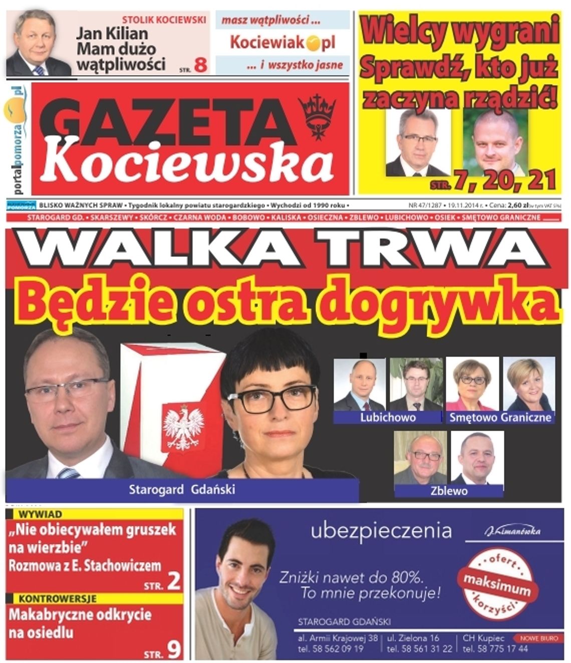 Najnowsza Gazeta Kociewska już w kioskach! W numerze m.in. przegląd wyborczych sukcesów i porażek Najnowsza Gazeta Kociewska już w kioskach! W numerze m.in. przegląd wyborczych sukcesów i porażek