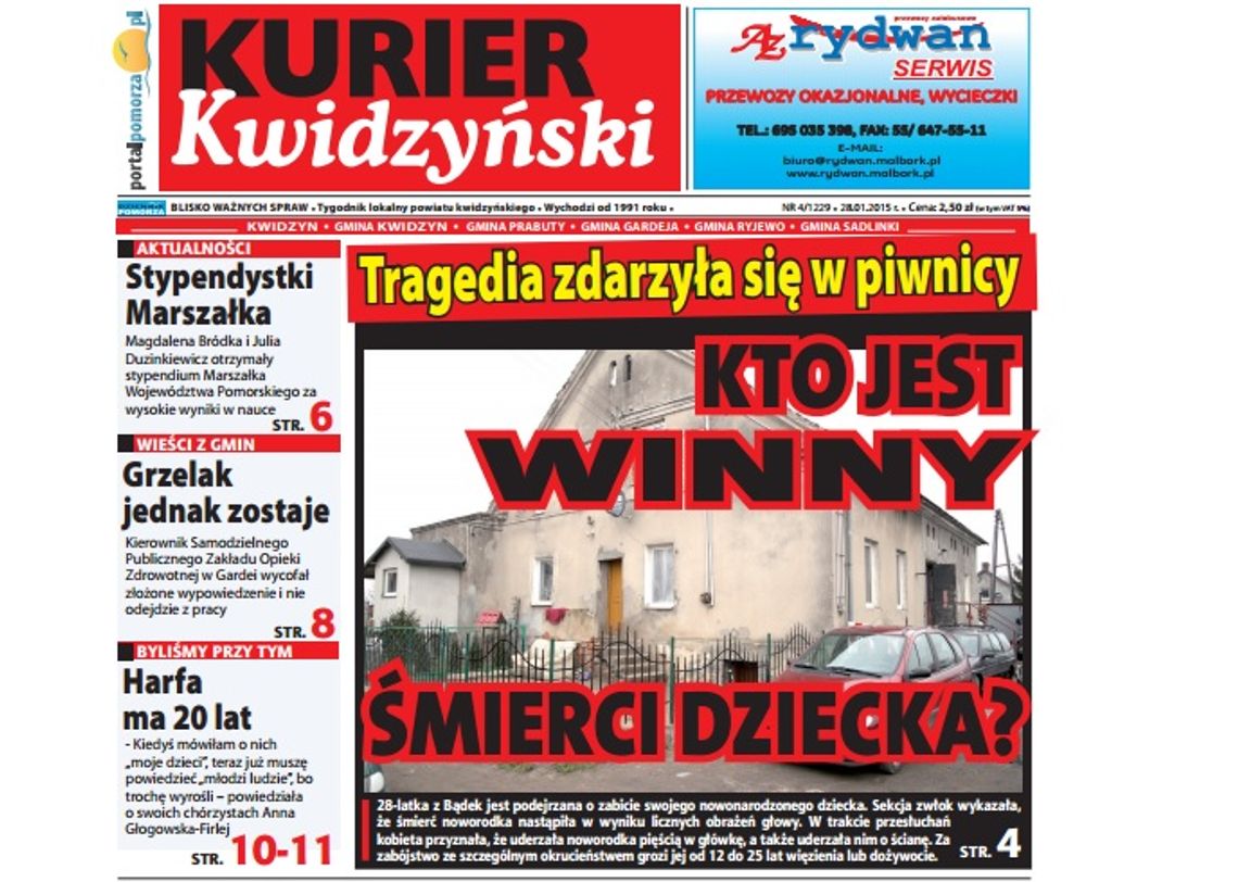 Najnowszy Kurier Kwidzyński już w kioskach! Najnowszy Kurier Kwidzyński już w kioskach!