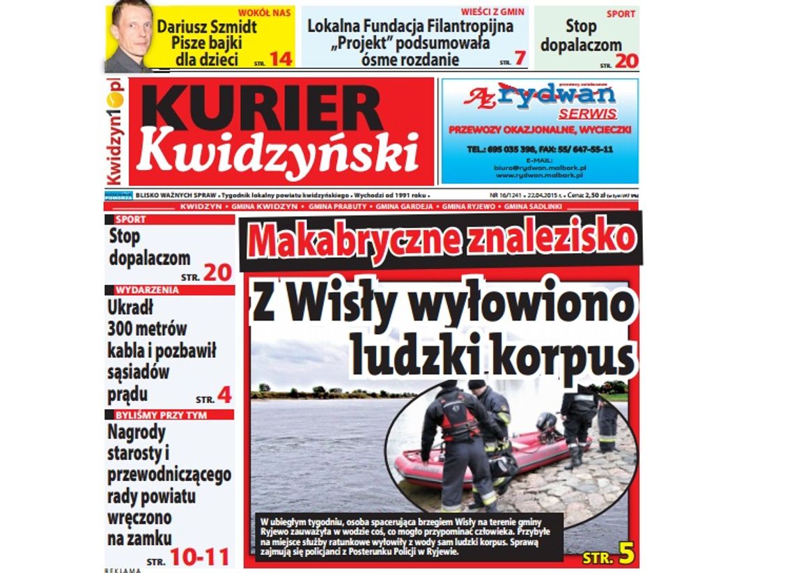 Najnowszy Kurier Kwidzyński już w kioskach!