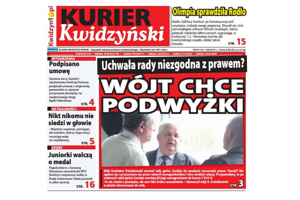 Najnowszy Kurier Kwidzyński już w kioskach!