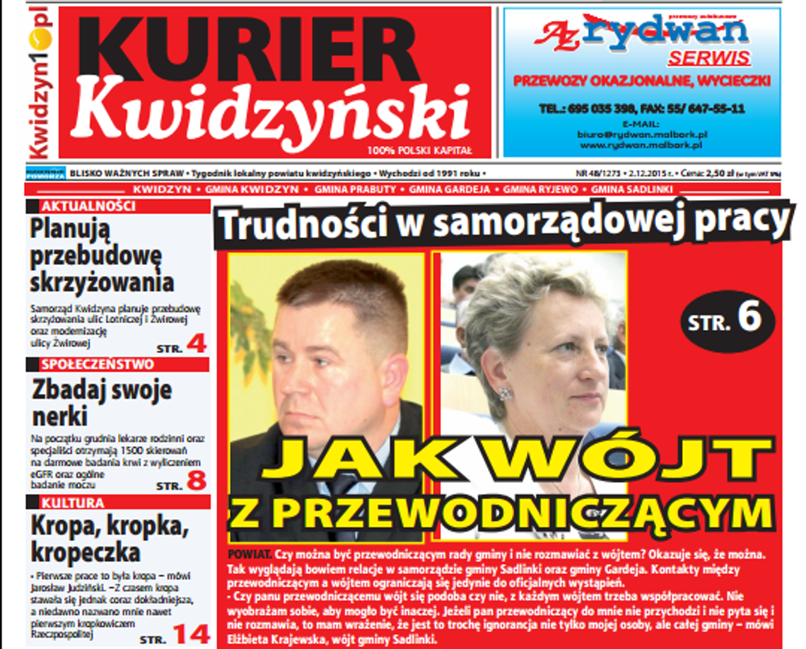 Najnowszy Kurier Kwidzyński już w kioskach!