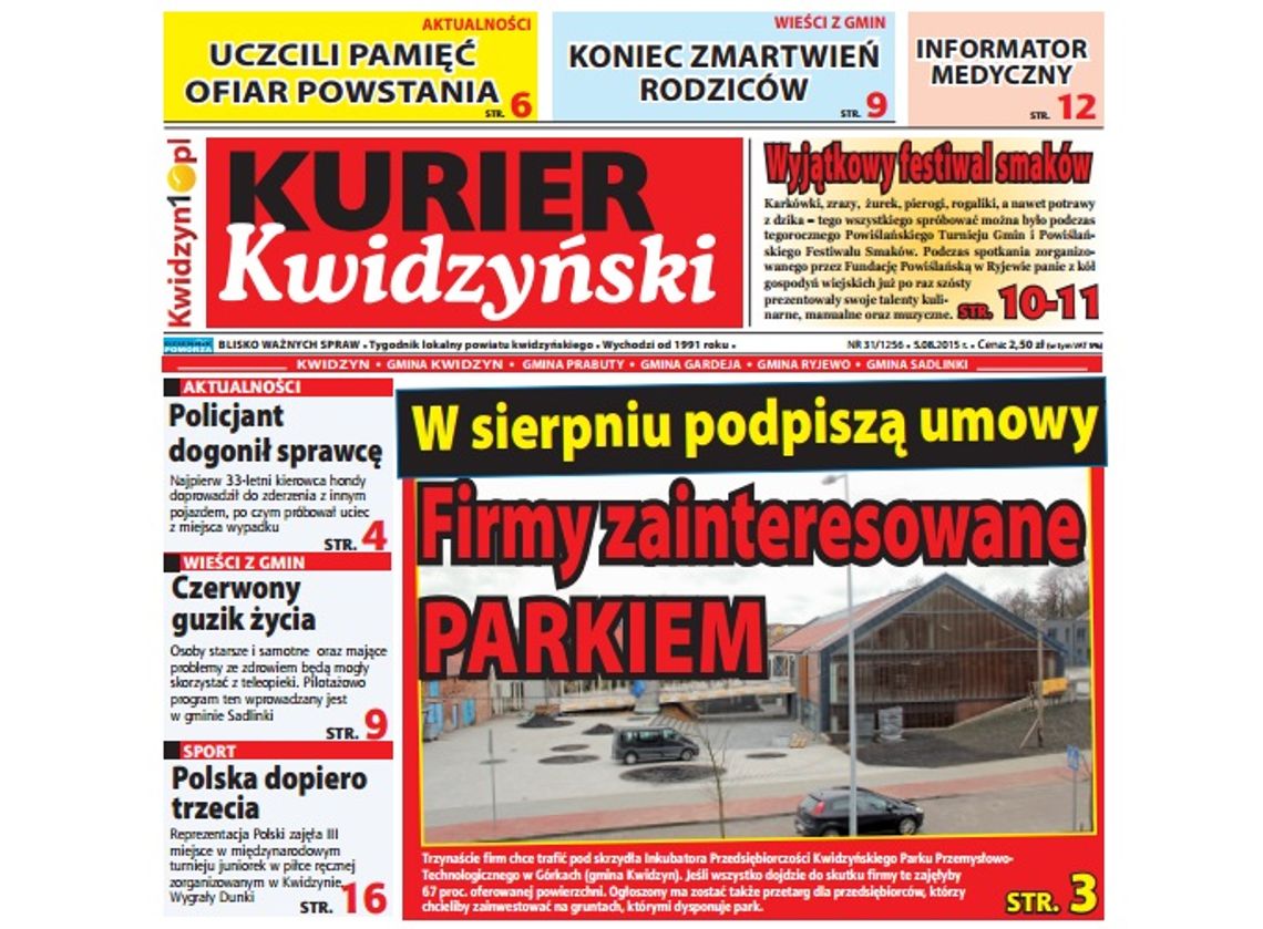 Najnowszy Kurier Kwidzyński już w kioskach! Najnowszy Kurier Kwidzyński już w kioskach!
