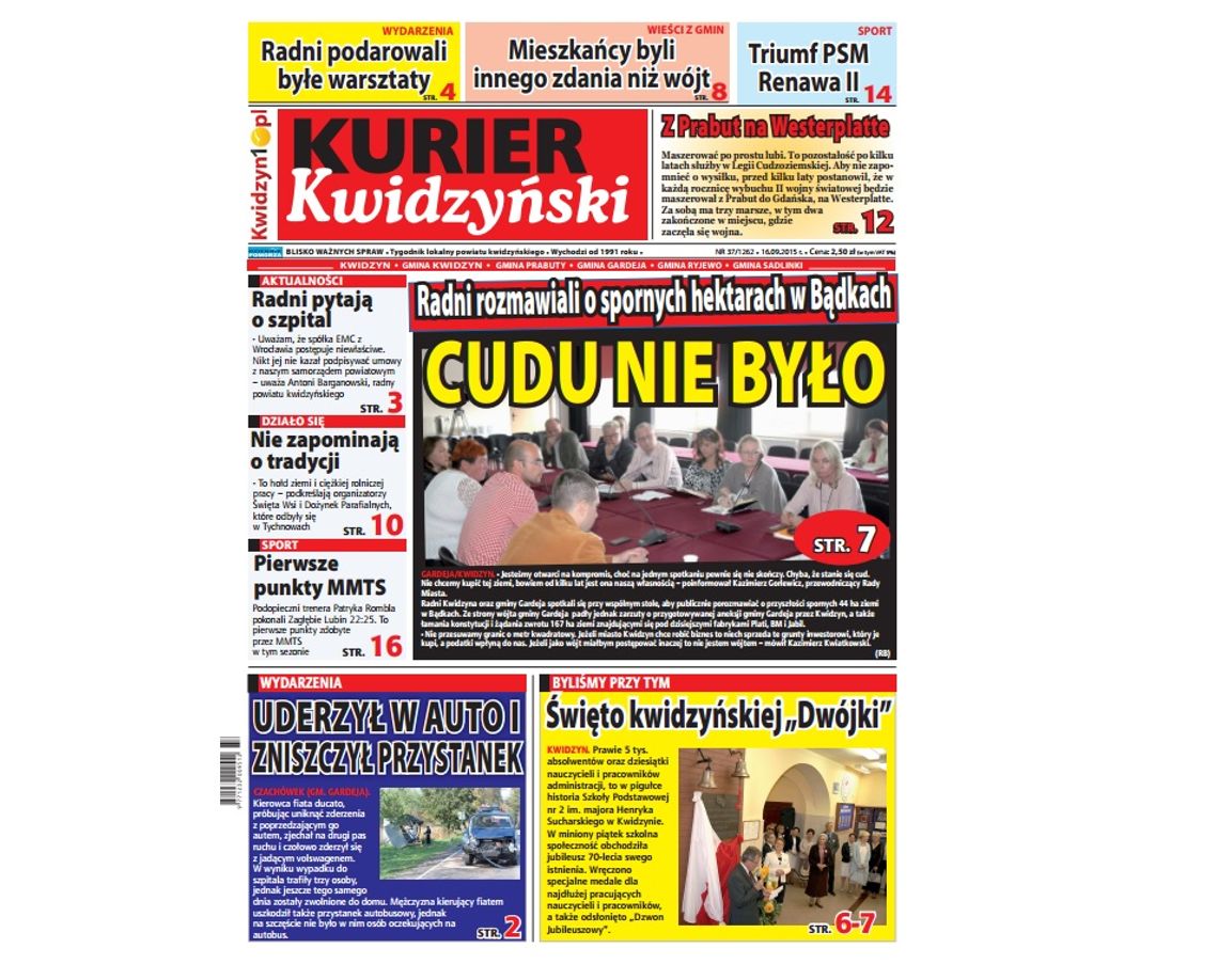 Najnowszy Kurier Kwidzyński już w kioskach! Najnowszy Kurier Kwidzyński już w kioskach!