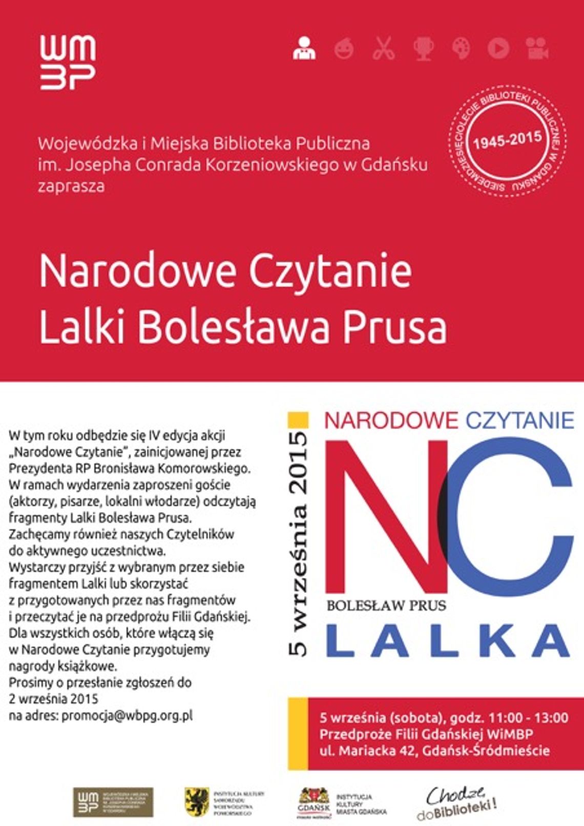 Narodowe Czytanie, wystawy i spotkania czyli tydzień w gdańskich bibliotekach