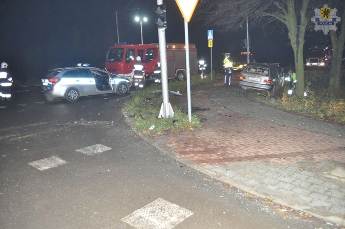 Nietrzeźwy ściął sygnalizator świetlny