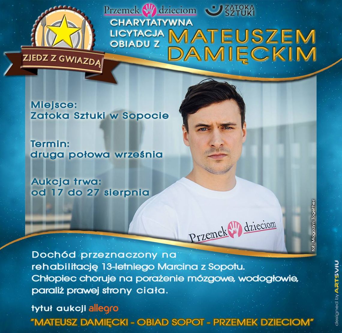 Obiad z Mateuszem Damięckim - pomoc dla 13-letniego Marcina z Sopotu