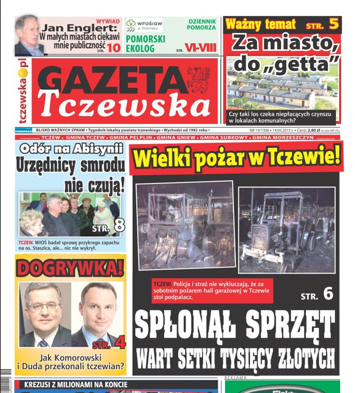 Olbrzymi pożar, dłużnicy do "getta", co z głosem w autobusach? Czytaj Gazetę Tczewską!