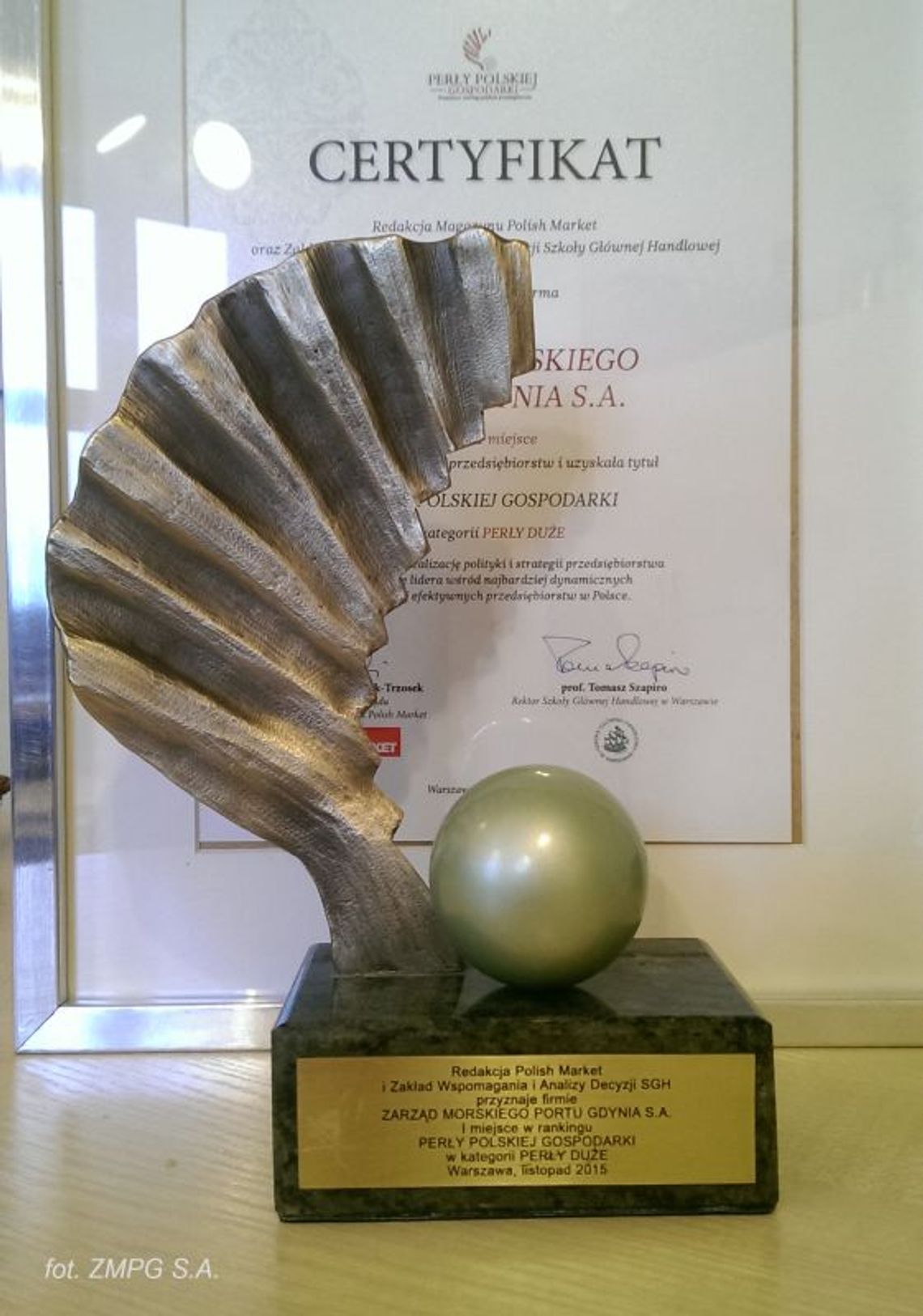„Perły Polskiej Gospodarki 2015” – pierwsze miejsce dla ZMPG S.A.