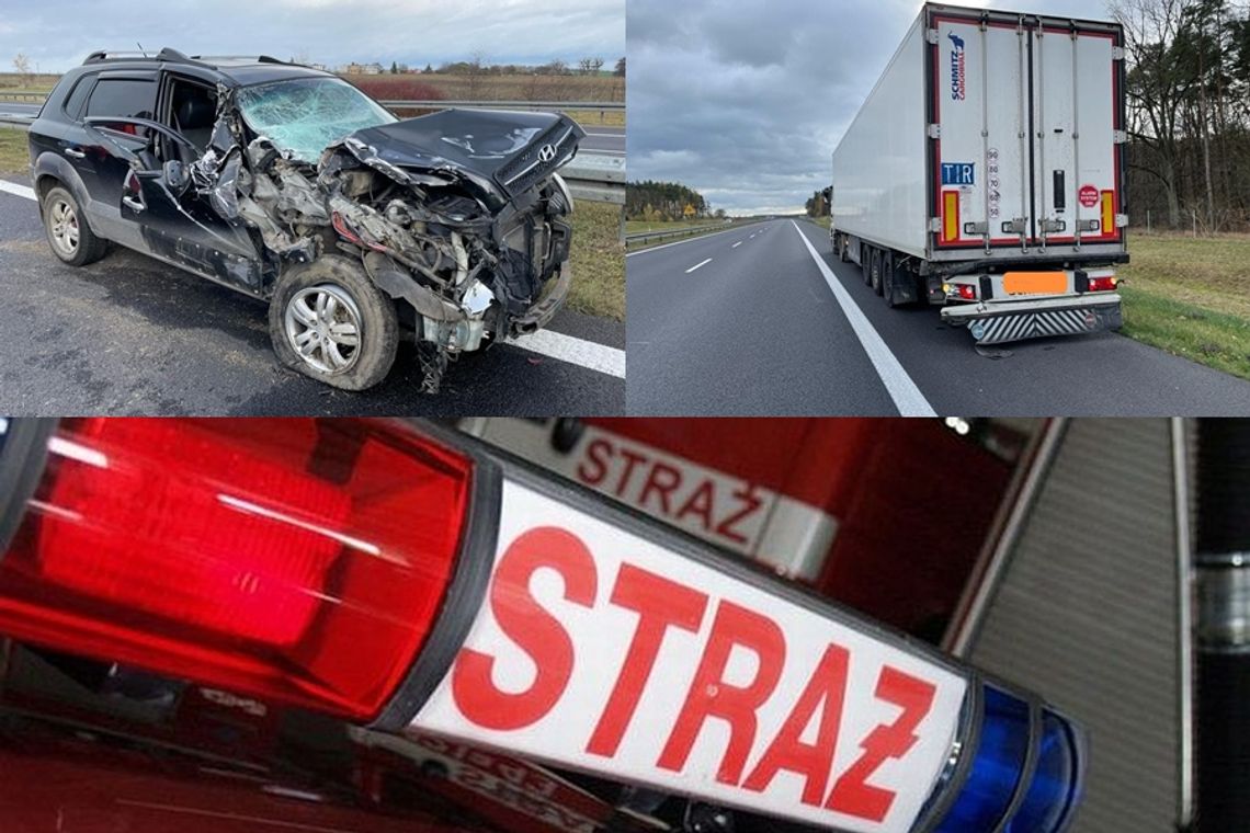 PILNE! Wypadek na autostradzie A-1. Zderzyły się ciężarówka i samochód osobowy