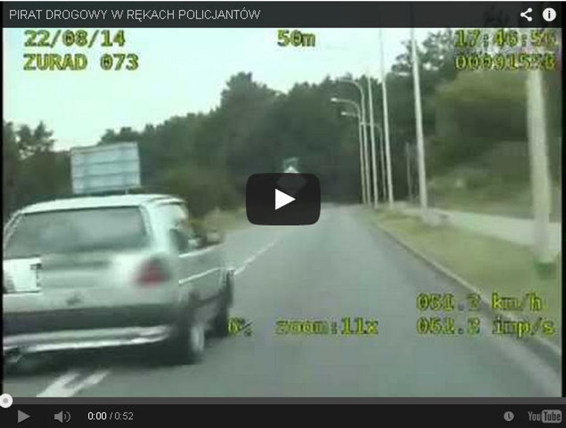 Pirat drogowy w rękach policjantów Pirat drogowy w rękach policjantów