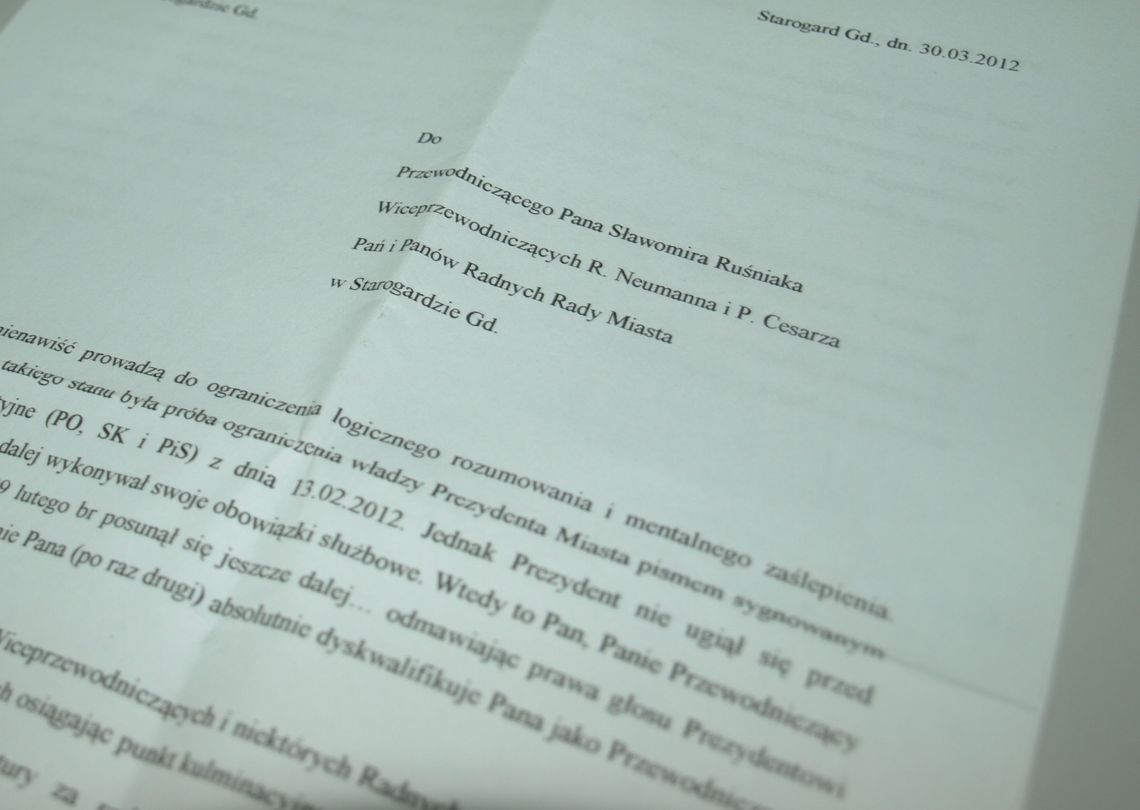 Płomienny apel o samorozwiązanie Rady Miasta