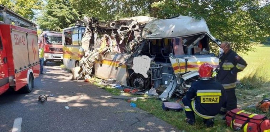 Po wypadku autobusu w Mierzynie. 15 osób w szpitalach