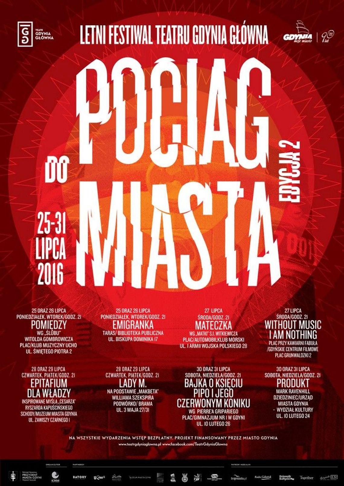 Pociąg do miasta - letni festiwal Teatru Gdynia Główna Pociąg do miasta - letni festiwal Teatru Gdynia Główna