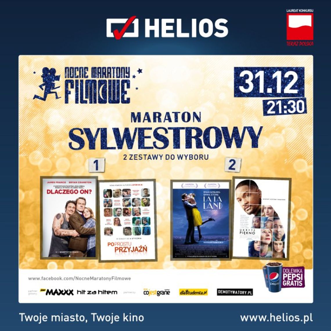 Podwójny Maraton Sylwestrowy w kinach Helios!