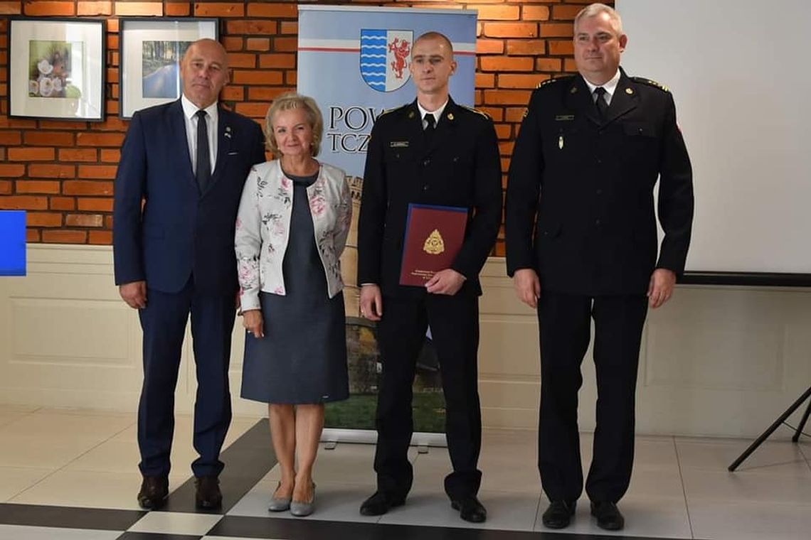 Podziękowania za bohaterską postawę strażaka z Tczewa