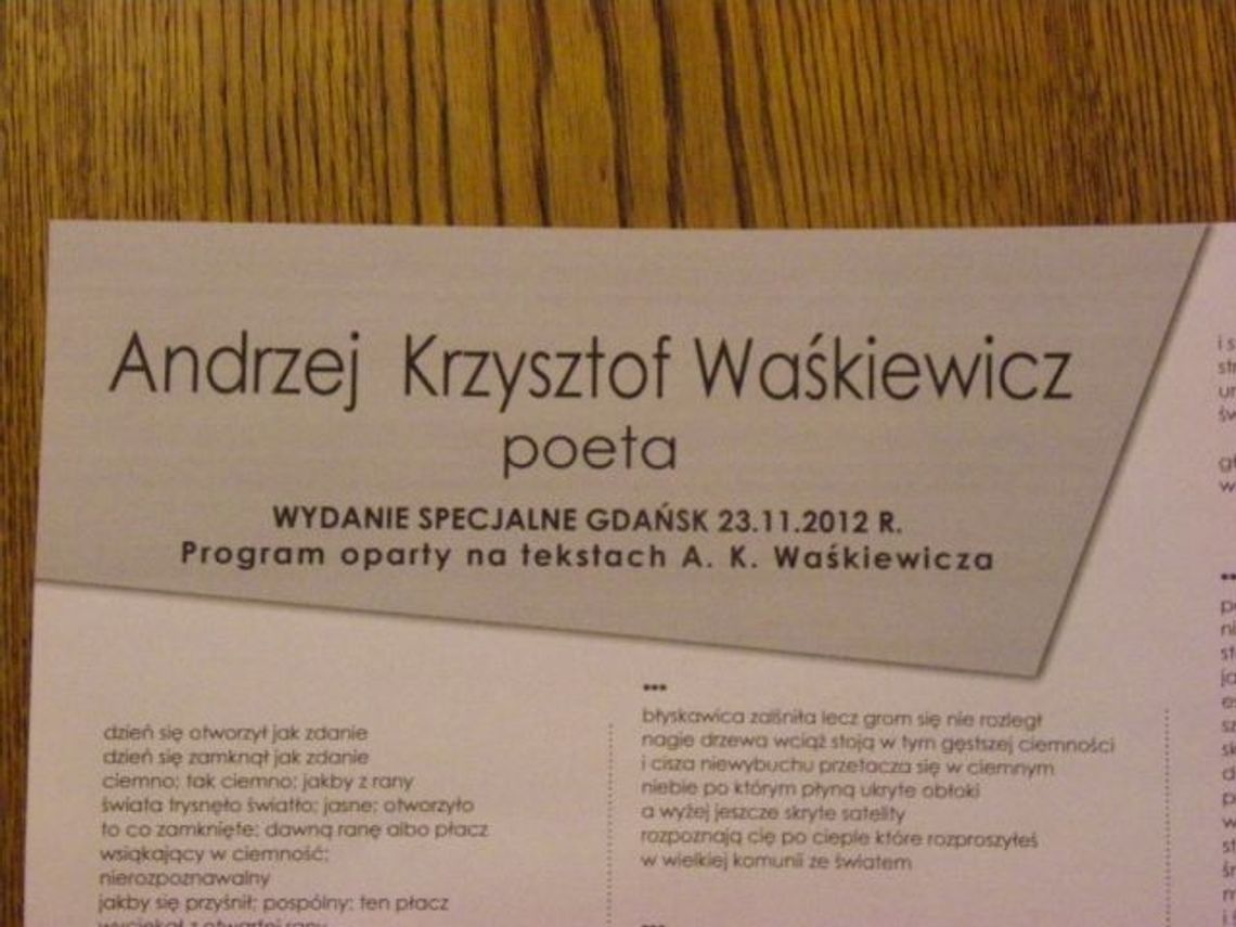 Poezja Waśkiewicza - co zostało na papierze i w ludziach