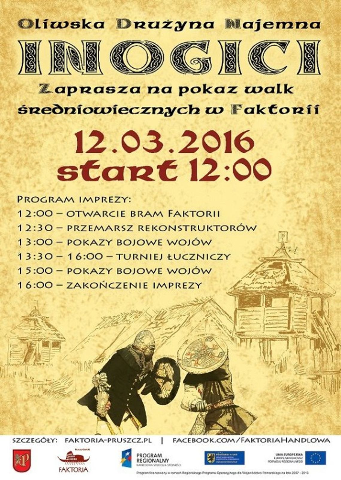 Pokaz walk średniowiecznych w Faktorii Pokaz walk średniowiecznych w Faktorii