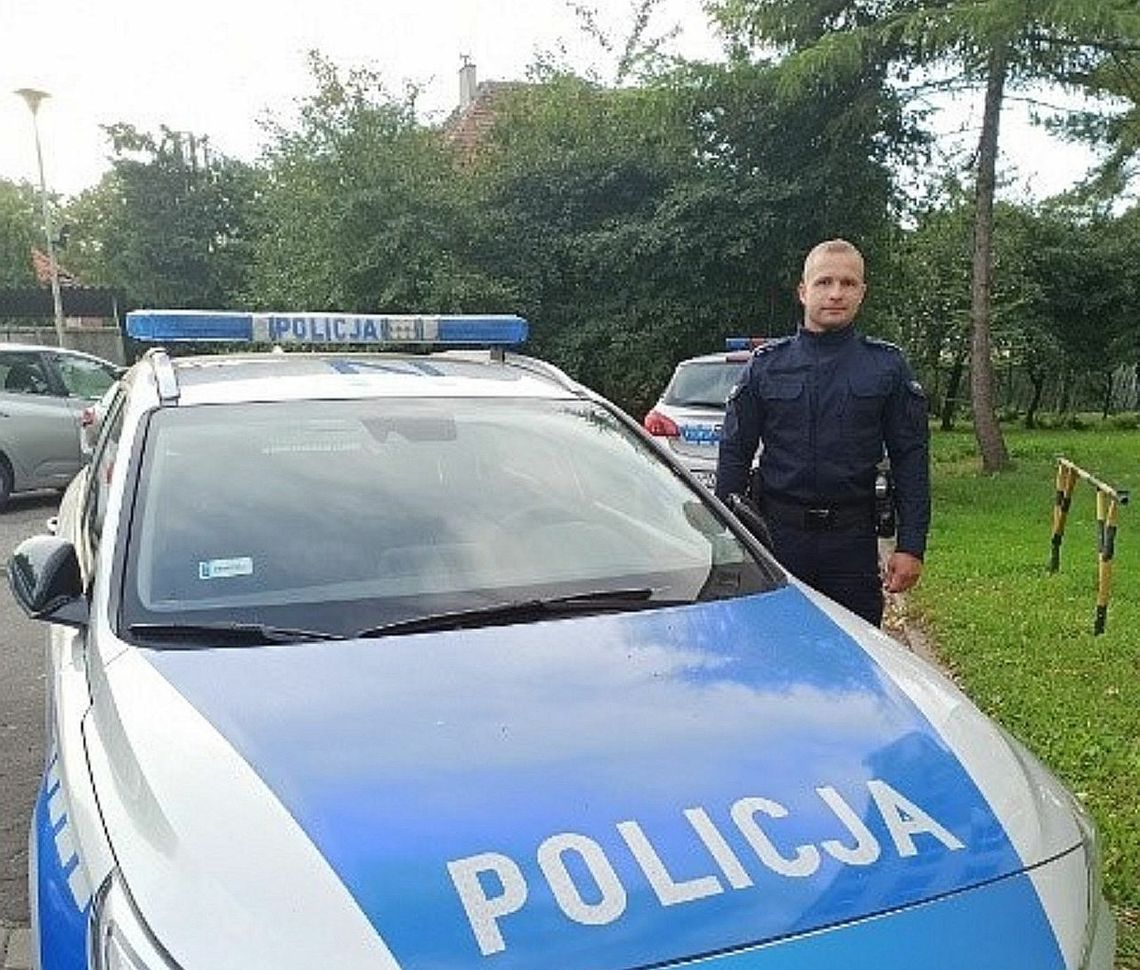 Policjant z Tczewa nie będąc na służbie uratował życie 76-latka